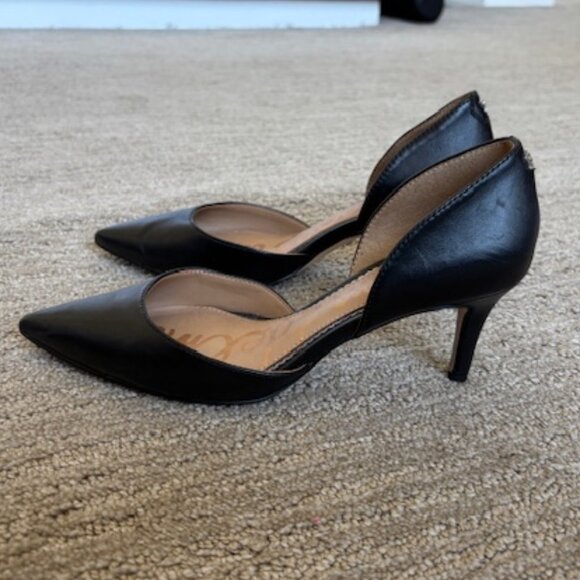 Sam Edelman Women's Heeled Black Pumps in Perfect Condition - Picture 1 of 6